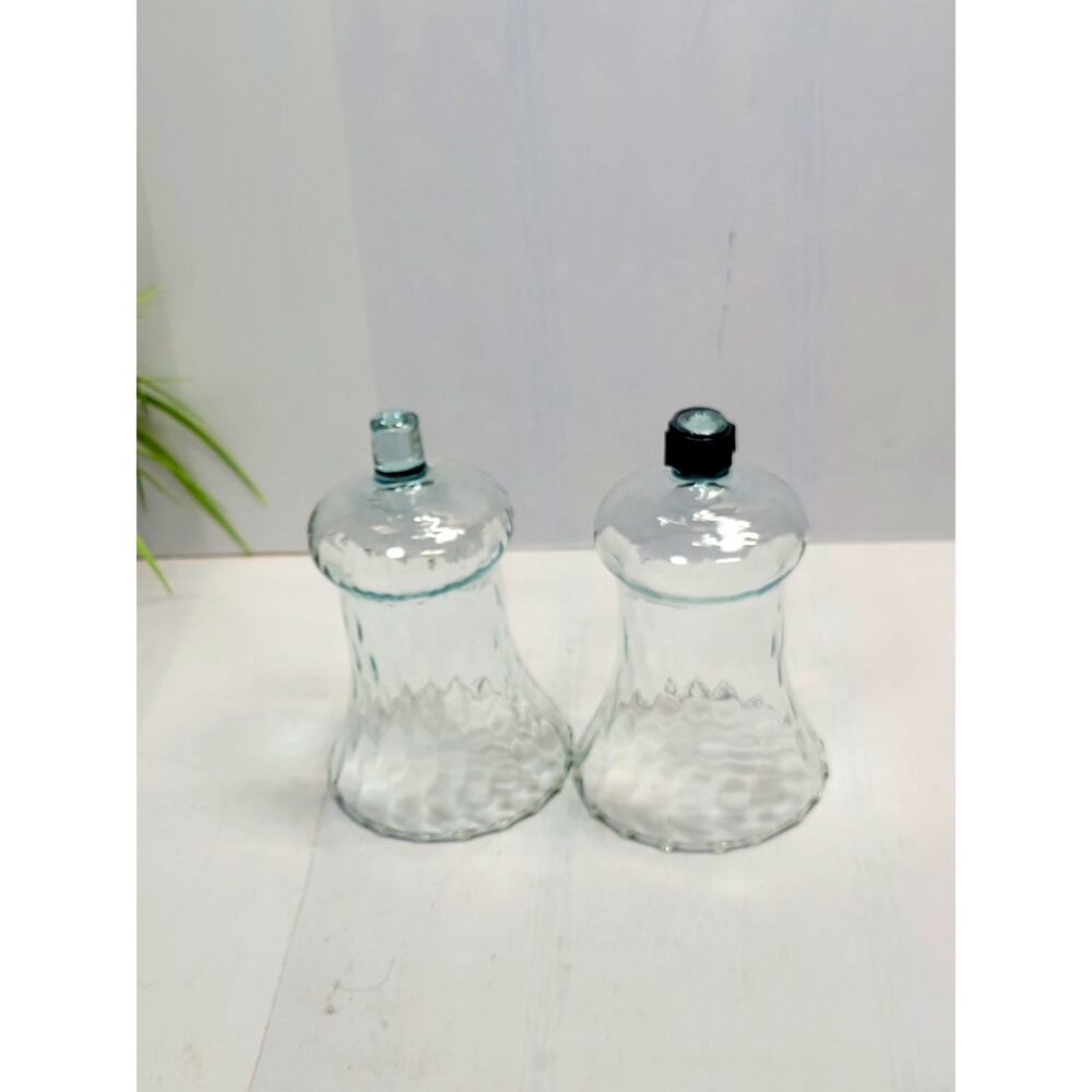 2 Vintage Blue Honeycomb Optic Votive Cups, Candle Holders Home Interiors Homco